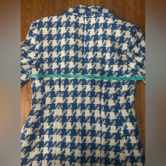Steve Madden Blue and White houndstooth Blazer - XS - Picture 4 of 5